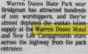 Warren Dunes Motel - June 1994 Article